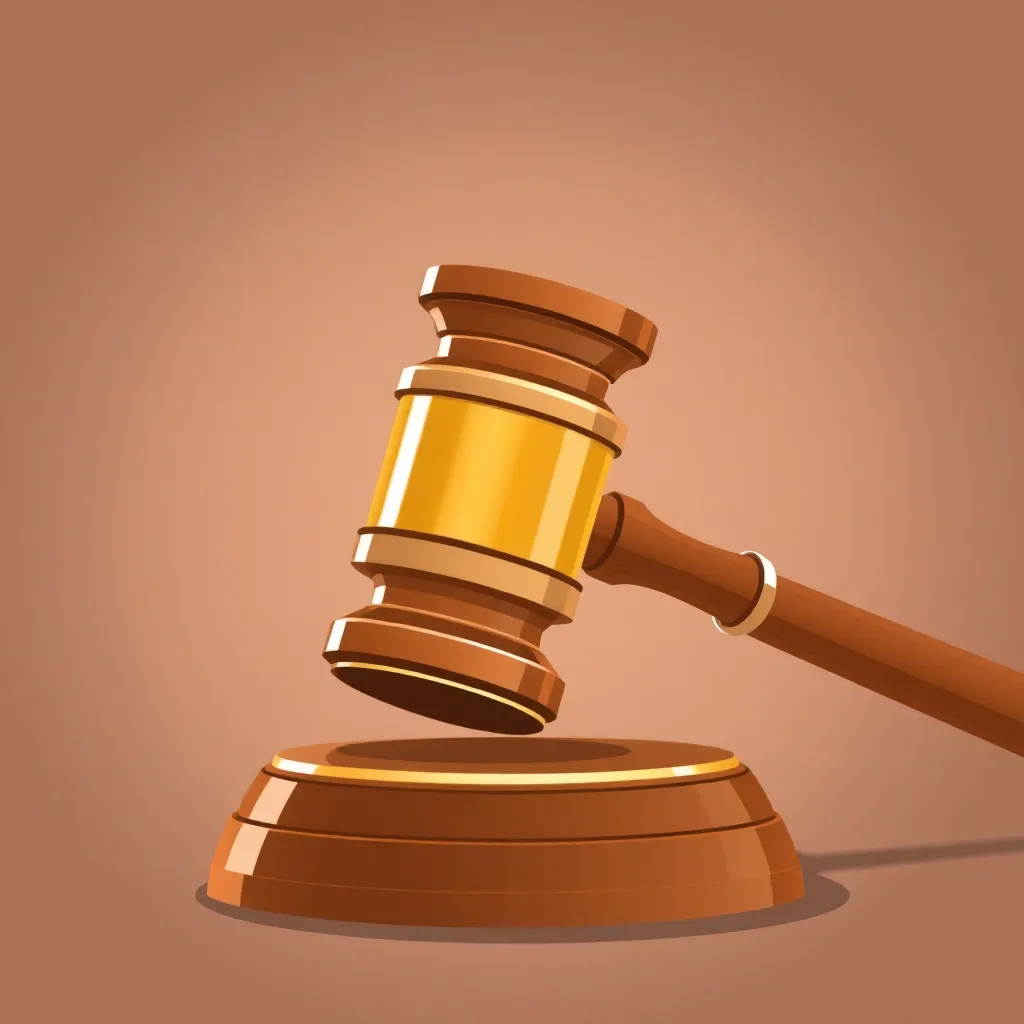 Illustration of a judge's gavel representing legal compliance