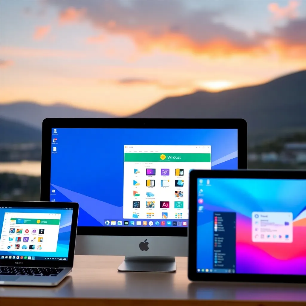Virtual desktop applications running on multiple devices with cloud sync